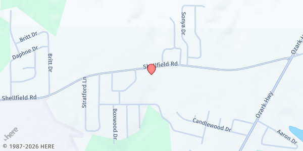 Map showing The Grace Place Church - Manna House at 5730 Shellfield Rd., Enterprise, AL