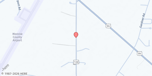Map showing Excel Assembly of God at 1014 Highway 136 West, Excel, AL