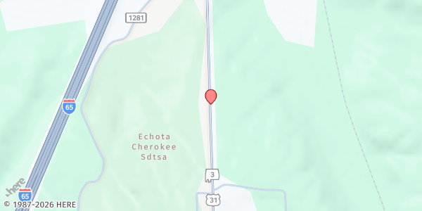 Map showing Hillside Baptist Church at 23564 US Hwy 31, Falkville, AL