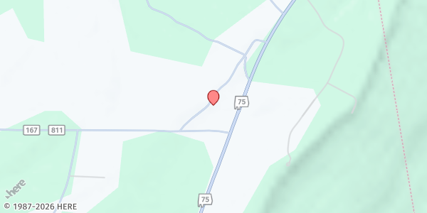 Map showing New Covenant Christian Center at 315 County Road 810, Flat Rock, AL
