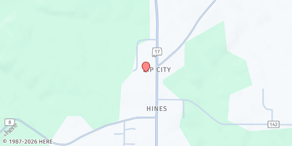 Map showing Salem Church of Christ at 9671 Highway 17, Florence, AL