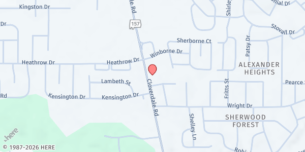 Map showing Shoals Dream Center at 2950 Cloverdale Road, Florence, AL