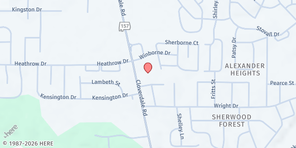 Map showing Shoals Dream Center at 2950 Cloverdale Rd., Florence, AL