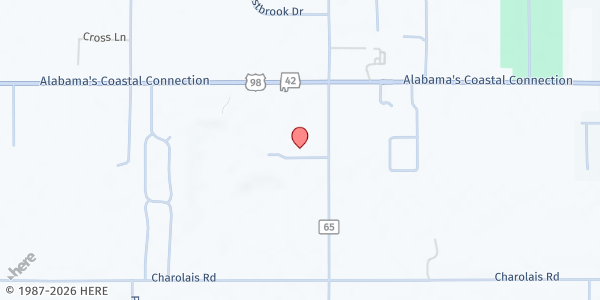 Map showing Faith Factory at 17927 Samantha Dr., Foley, AL
