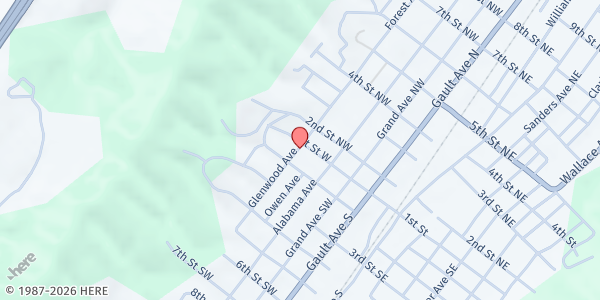 Map showing Bread of Life at 100 Alabama Avenue NW, Fort Payne, AL