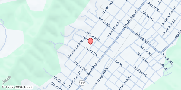 Map showing Bread of Life at 100 Alabama Ave. SW, Fort Payne, AL