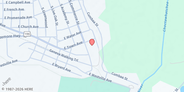 Map showing The Crossing at 617 S. Commerce St., Geneva, AL