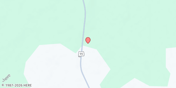 Map showing St. John Missionary Baptist Church at 5529 AL-95, Gordon, AL