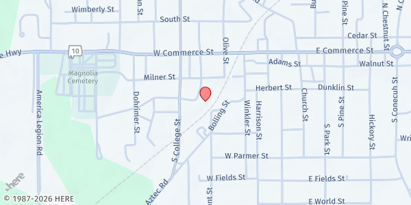 Map showing Southside Baptist Church - Shepherd's Table at 211 King St., Greenville, AL