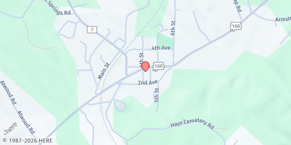 Map showing First Baptist Church of Hayden at 5080 AL-160, Hayden, AL