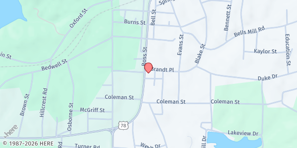 Map showing Feeding Cleburne - Heflin at 654 Ross St., Heflin, AL