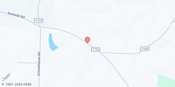 Map showing Eidson Chapel at 2680 Co. Rd. 1725, Holly Pond, AL