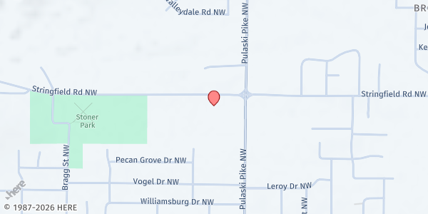 Map showing Faith Chapel at 3913 Pulaski Pike NW., Huntsville, AL