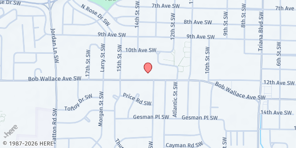 Map showing First Assembly House of Every Nation - The Potter at 3700 Bob Wallace Ave. SW., Huntsville, AL