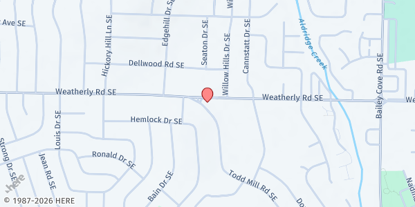 Map showing New Vision UPC at 920 Weatherly Rd. SE., Huntsville, AL