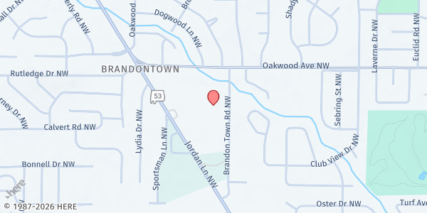 Map showing Progressive Union Missionary Baptist Church at 4201 NW Oakwood Ave., Huntsville, AL
