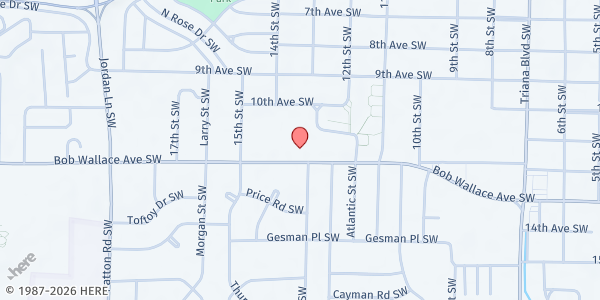 Map showing The Potter at 3700 Bob Wallace Ave SW, Huntsville, AL