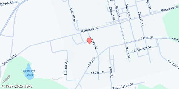 Map showing John XXIII Center at 16 Sussex Street, Hurtsboro, AL