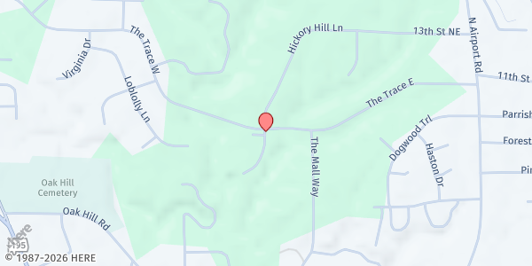 Map showing St. Mary's Episcopal Church at 801 The Trace W, Jasper, AL