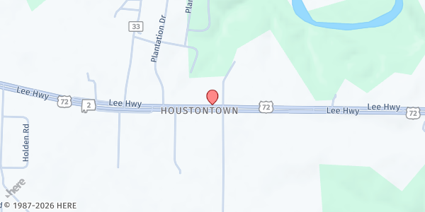 Map showing Center Star Methodist Church at 6293 Hwy. 72, Killen, AL