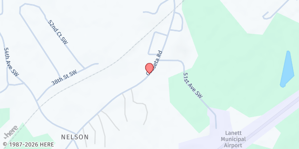 Map showing Christian Service Center at 5342 Cusseta Rd., Lanett, AL