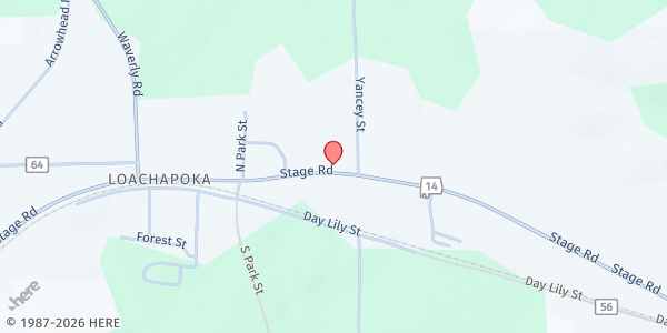 Map showing Auburn Wesley Foundation - Loachapoka UMC at 6220 Stage Rd., Loachapoka, AL