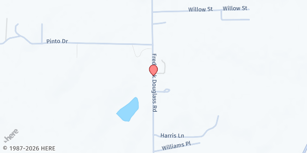 Map showing Mt. Olive Missionary Baptist Church at 1716 Frederick Douglass Rd., Lowndesboro, AL
