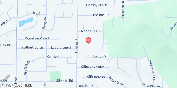 Map showing St. John the Baptist Catholic Church - St. Vincent dePaul at 1055 Hughes Road, Madison, AL