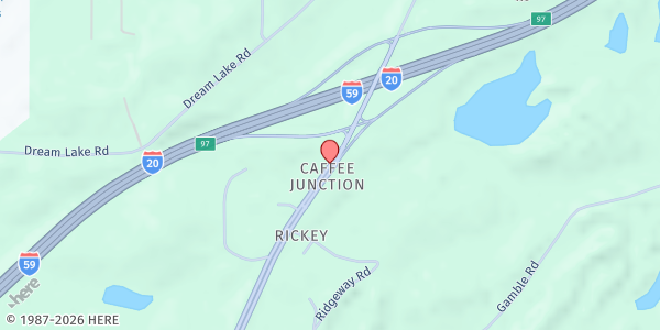 Map showing Caffee Junction Church of God at 21231 US-11, McCalla, AL