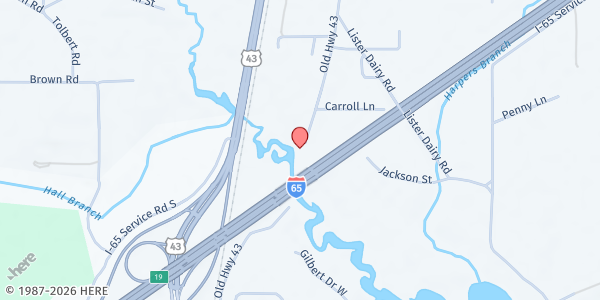 Map showing McIntosh Elementary at 8945 Old Hwy, Mcintosh, AL