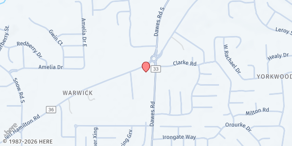 Map showing Congregation Tree of Life at 8715 Jeff Hamilton Rd., Mobile, AL