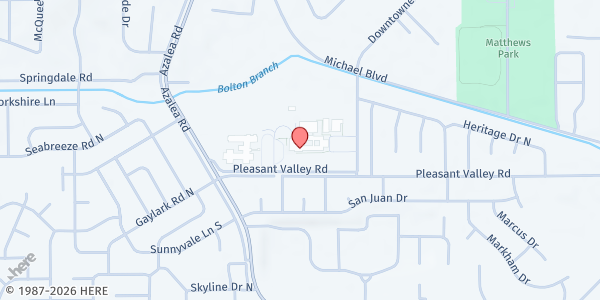 Map showing Davidson High School at 3900 Pleasant Valley Rd, Mobile, AL