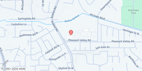 Map showing Denton Magnet at 3800 Pleasant Valley Rd, Mobile, AL