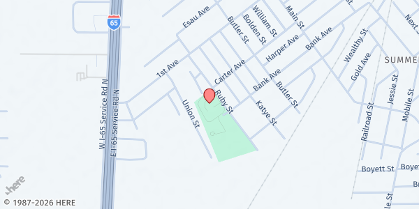 Map showing Dotch Community Center at 3100 Bank Ave., Mobile, AL