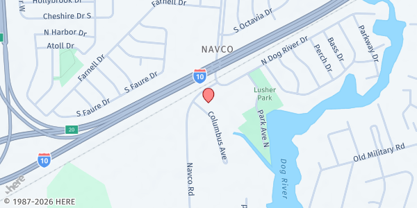Map showing Gateway Community Outreach at Navco at 1719 Navco Rd, Mobile, AL