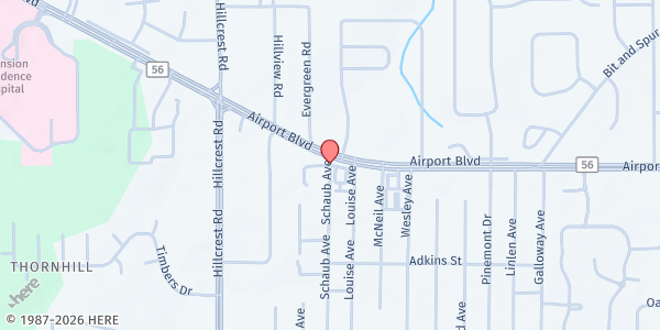 Map showing Mobile Pantry – Clark County Service Area at Mobile Pantry – Wichita County Service Area, Mobile, AL