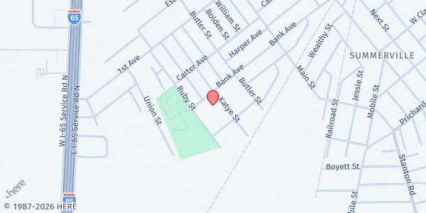 Map showing New Pleasant View Baptist Church at 1517 Katye St., Mobile, AL