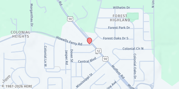 Map showing Orchard Elementary at 5400 Howells Ferry Rd, Mobile, AL