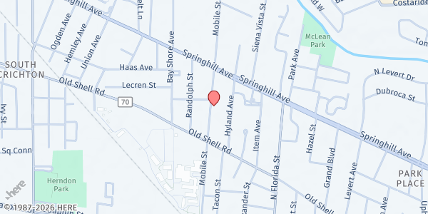 Map showing The Joseph Project at 126 Mobile Street, Mobile, AL