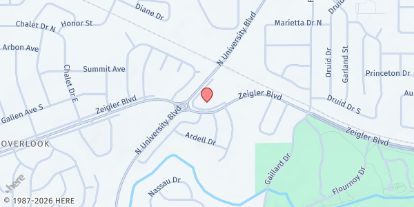 Map showing Truly Anointed Reconciliation at 5450 Zeigler Blvd., Mobile, AL
