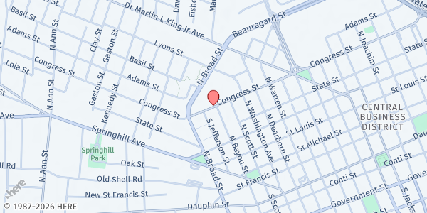 Map showing Waterfront Rescue Mission at , Mobile, AL