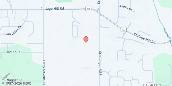 Map showing Woodridge Baptist Church at 2700 Schillinger Road, Mobile, AL