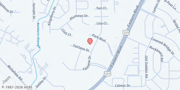 Map showing Family Guidance Center of Alabama at 2358 Fairlane Dr., Montgomery, AL