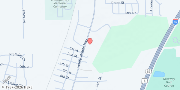 Map showing Friendship Mission at 3561 Mobile Hwy., Montgomery, AL