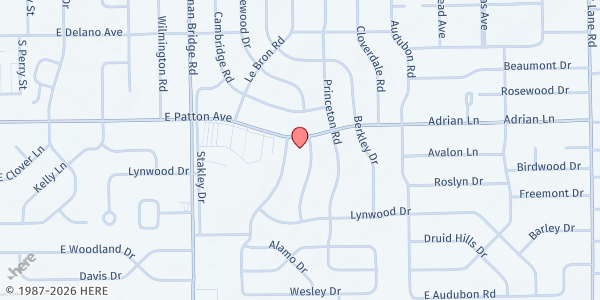 Map showing Saint Paul AME Church at 706 E. Patton Ave., Montgomery, AL