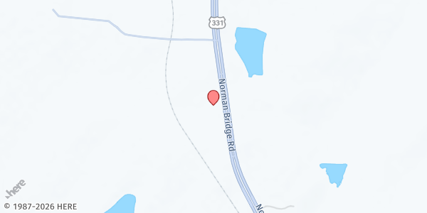 Map showing Snowdoun Baptist Church at 6564 Norman Bridge Rd., Montgomery, AL