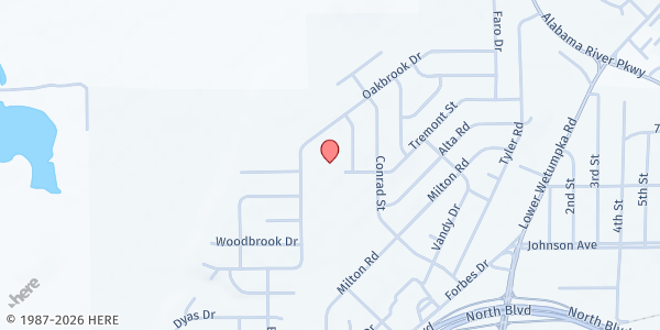 Map showing Sunshine Ministries, Inc. at 2750 Tremont St., Montgomery, AL