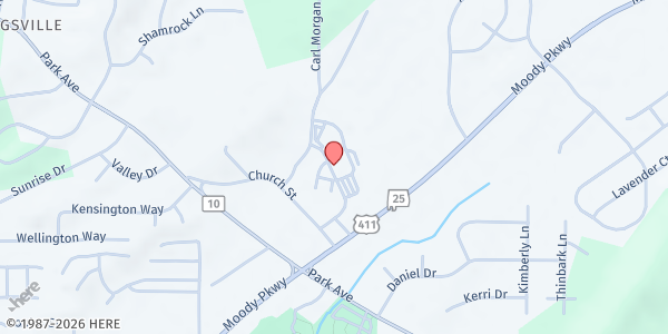 Map showing Heart to Table Food Outreach Foundation - Moody at 200 Civic Center Dr., Moody, AL