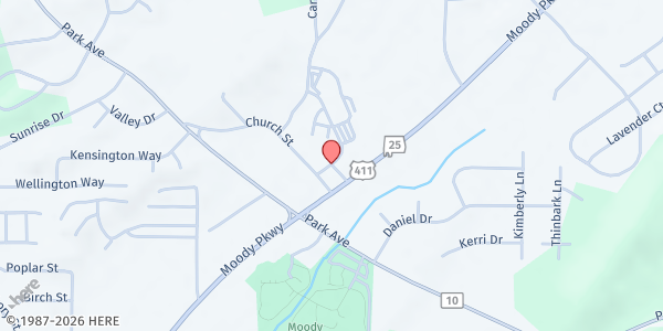 Map showing Heart to Table Mobile Pantry - Moody at 200 Civic Center Dr., Moody, AL