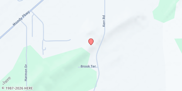Map showing St. Clair County School Family Market Hub at 768 Kerr Rd., Moody, AL